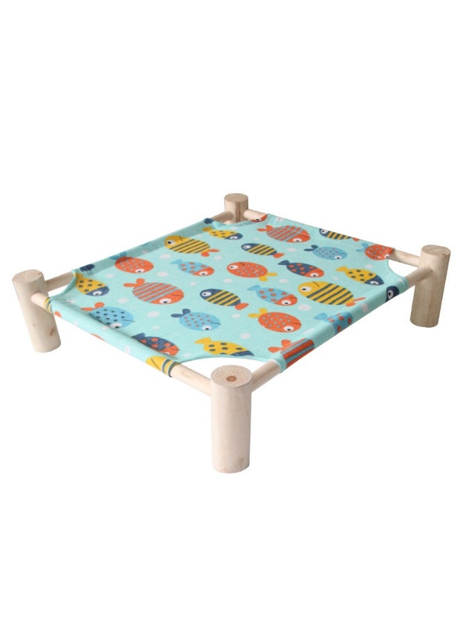 53*48*13cm Wooden Pet Marching Bed - Suitable for all seasons | Breathable and removable | Suitable for comfortable beds for cats and dogs under 18 pounds