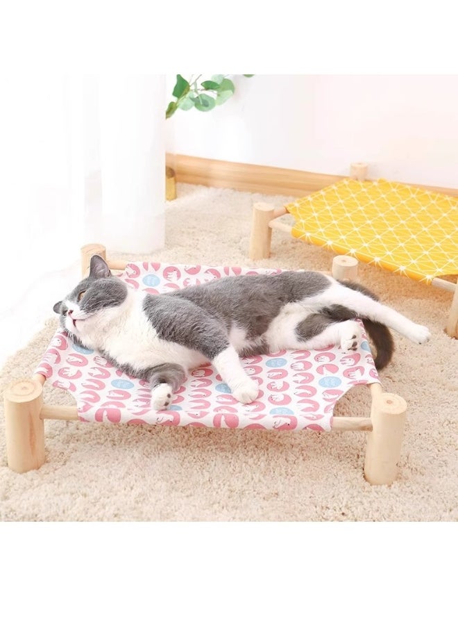 53*48*13cm Wooden Pet Marching Bed - Suitable for all seasons | Breathable and removable | Suitable for comfortable beds for cats and dogs under 18 pounds
