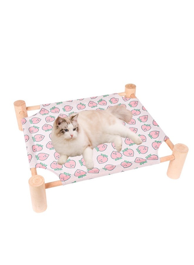 53*48*13cm Wooden Pet Marching Bed - Suitable for all seasons | Breathable and removable | Suitable for comfortable beds for cats and dogs under 18 pounds