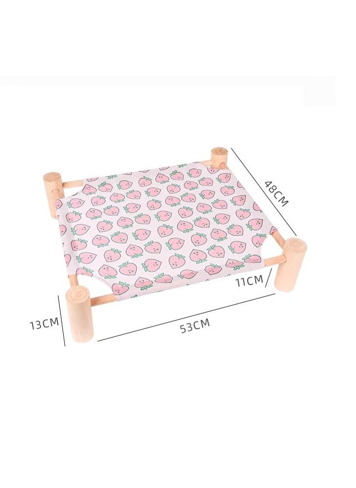 53*48*13cm Wooden Pet Marching Bed - Suitable for all seasons | Breathable and removable | Suitable for comfortable beds for cats and dogs under 18 pounds