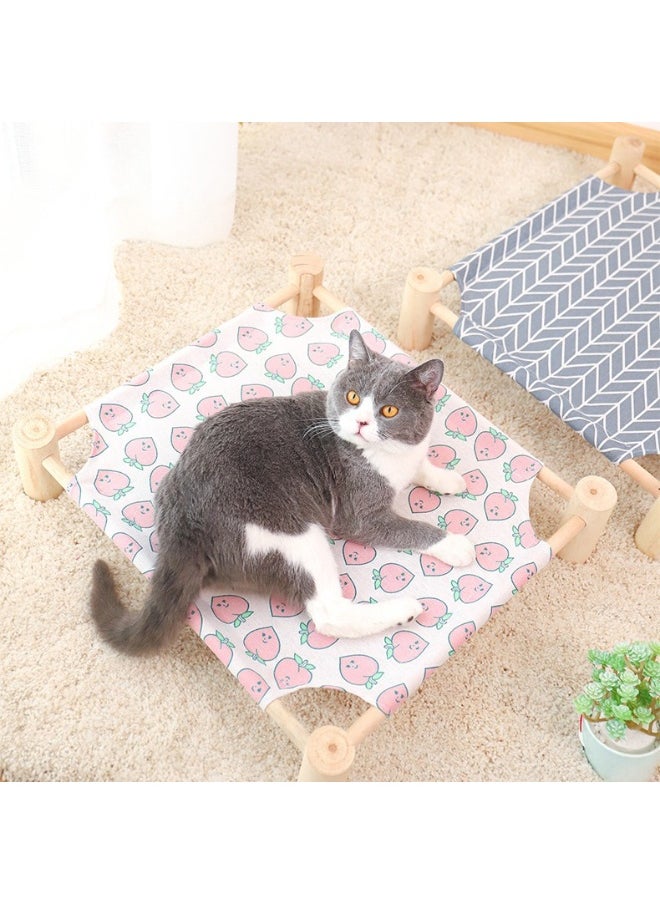 53*48*13cm Wooden Pet Marching Bed - Suitable for all seasons | Breathable and removable | Suitable for comfortable beds for cats and dogs under 18 pounds