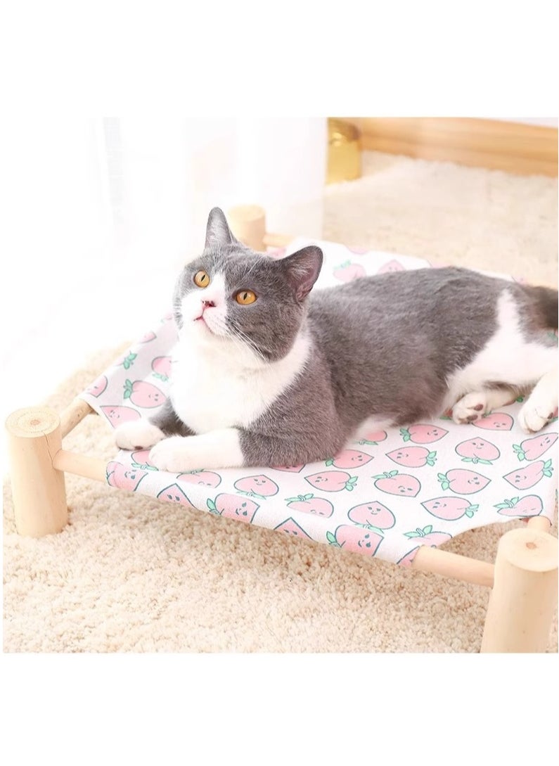 53*48*13cm Wooden Pet Marching Bed - Suitable for all seasons | Breathable and removable | Suitable for comfortable beds for cats and dogs under 18 pounds