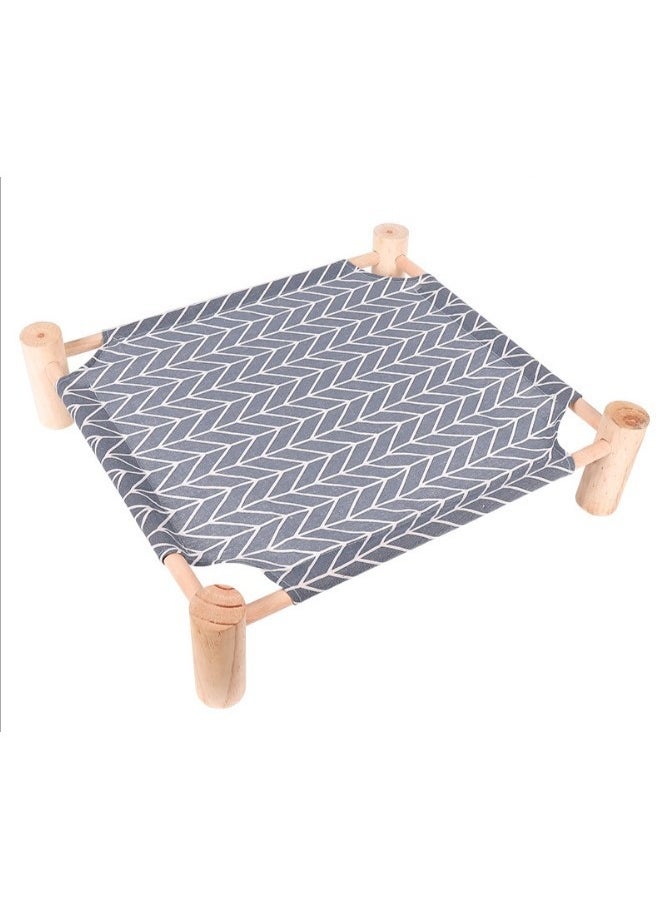 53*48*13cm Wooden Pet Marching Bed - Suitable for all seasons | Breathable and removable | Suitable for comfortable beds for cats and dogs under 18 pounds