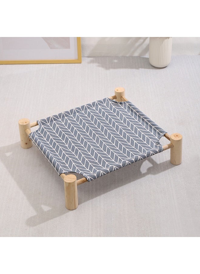 65*53*13cm Wooden Pet Marching Bed - Suitable for all seasons | Breathable and removable | Suitable for comfortable beds for cats and dogs under 35 pounds
