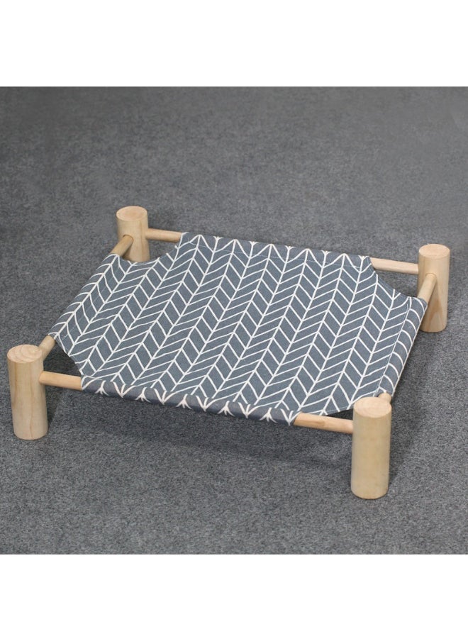 65*53*13cm Wooden Pet Marching Bed - Suitable for all seasons | Breathable and removable | Suitable for comfortable beds for cats and dogs under 35 pounds