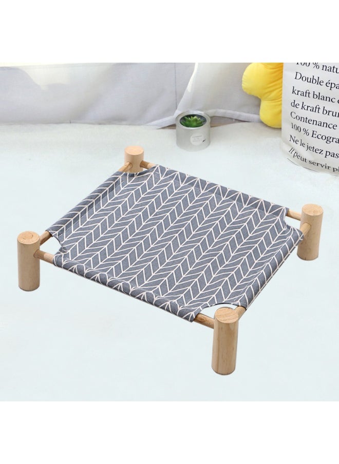 65*53*13cm Wooden Pet Marching Bed - Suitable for all seasons | Breathable and removable | Suitable for comfortable beds for cats and dogs under 35 pounds