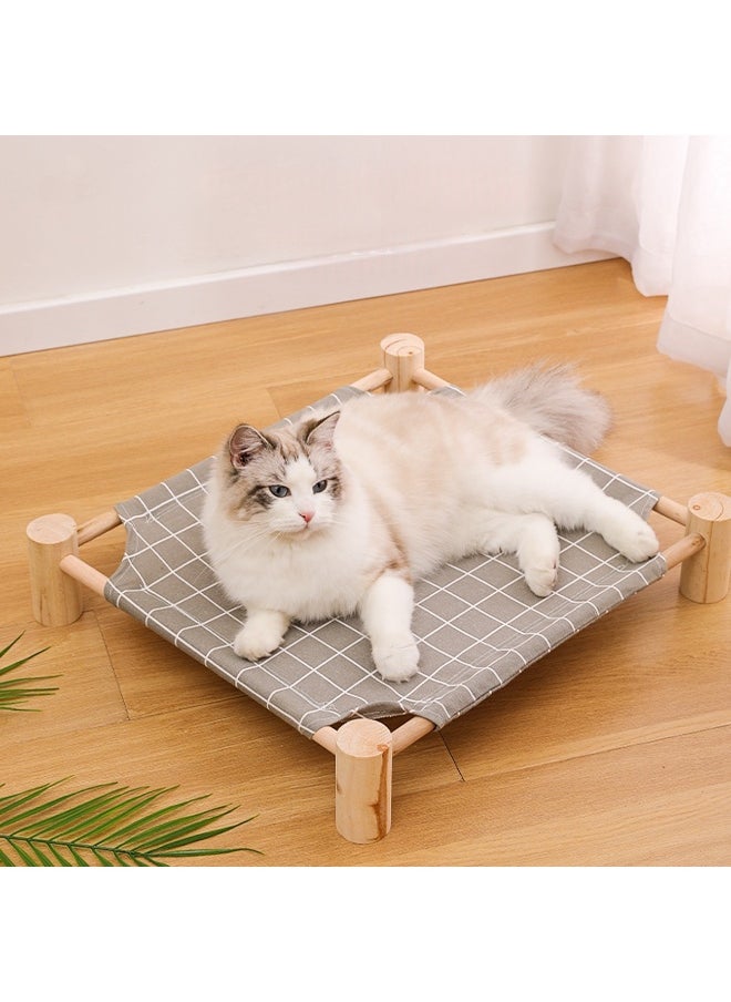 53*48*13cm Wooden Pet Marching Bed - Suitable for all seasons | Breathable and removable | Suitable for comfortable beds for cats and dogs under 18 pounds