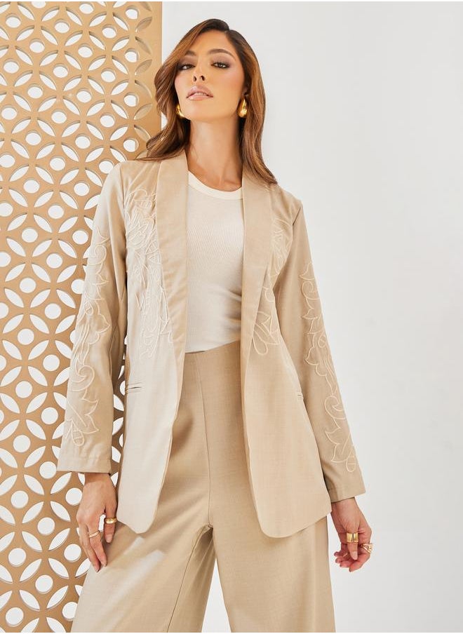 Regular Fit Embroidered Blazer