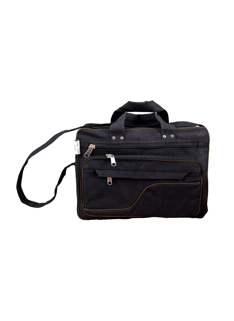 GIRIRAJ CANVAS HUB Heavy Duty Sturdy Material Executive Bag in Matte Black Sturdy Canvas Tool Carrying Bag Executive Bag Technician Bag Tool Holster Service Bag for Men and Women