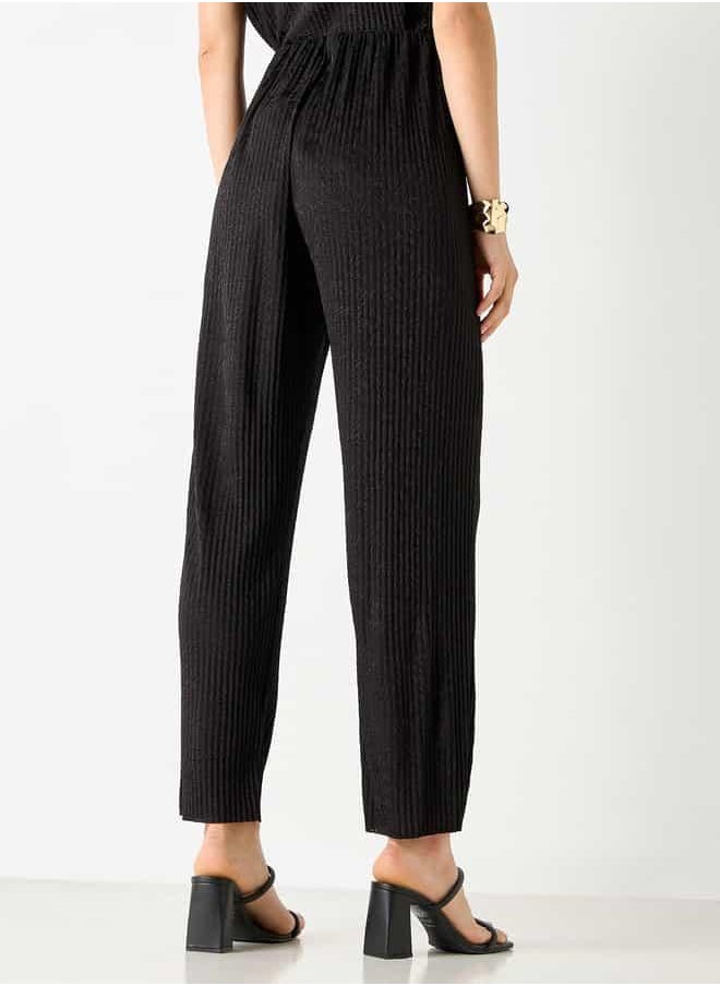 Iconic Textured Flexi Waist Pants