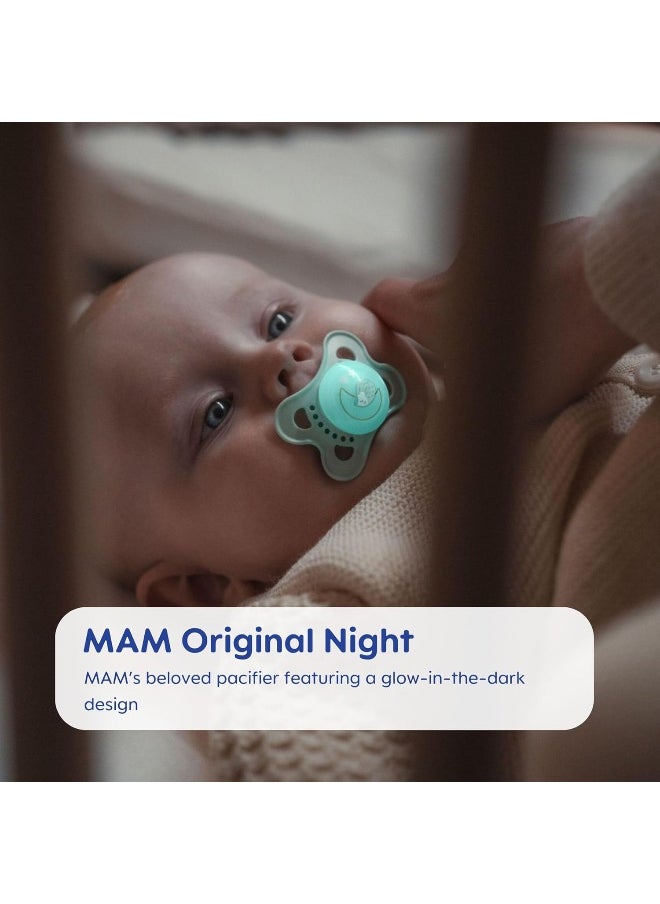 MAM Variety Pack Baby Pacifier, Includes 3 Types of Pacifiers, Shape Helps Promote Healthy Oral Development, 0-6 Months, Girl, 3 Count (Pack of 1)