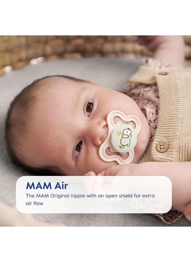 MAM Variety Pack Baby Pacifier, Includes 3 Types of Pacifiers, Shape Helps Promote Healthy Oral Development, 0-6 Months, Girl, 3 Count (Pack of 1)