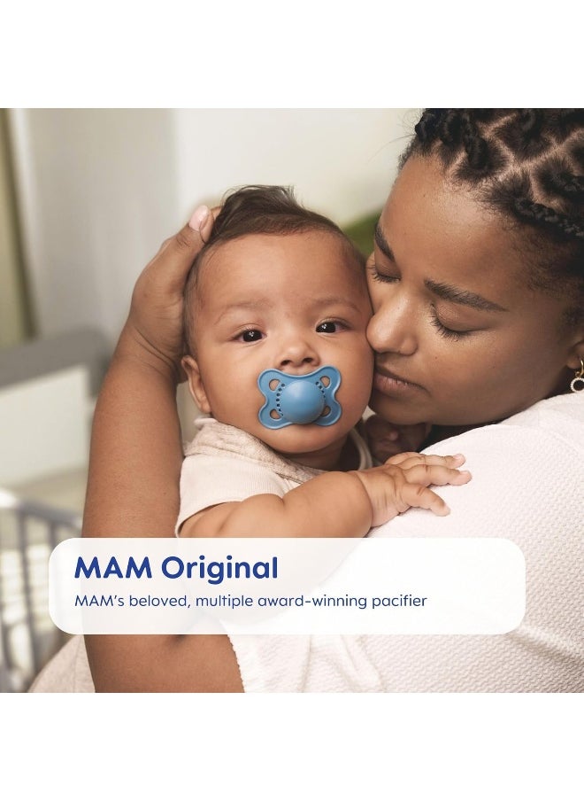MAM Variety Pack Baby Pacifier, Includes 3 Types of Pacifiers, Shape Helps Promote Healthy Oral Development, 0-6 Months, Unisex, 3 Count (Pack of 1)