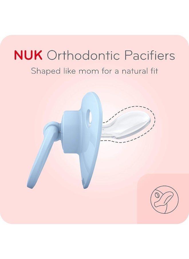 NUK Comfy Orthodontic Pacifiers, Pink Assorted, 18-36 Months, 2 Count