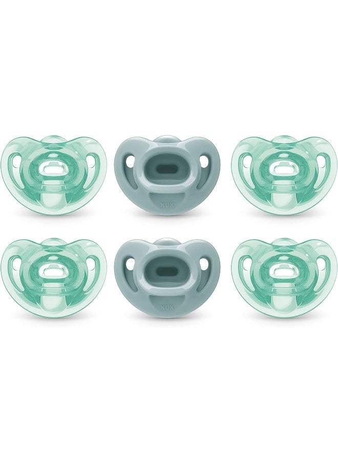 NUK Comfy Pacifiers, 6-18 Months, 6 Pack