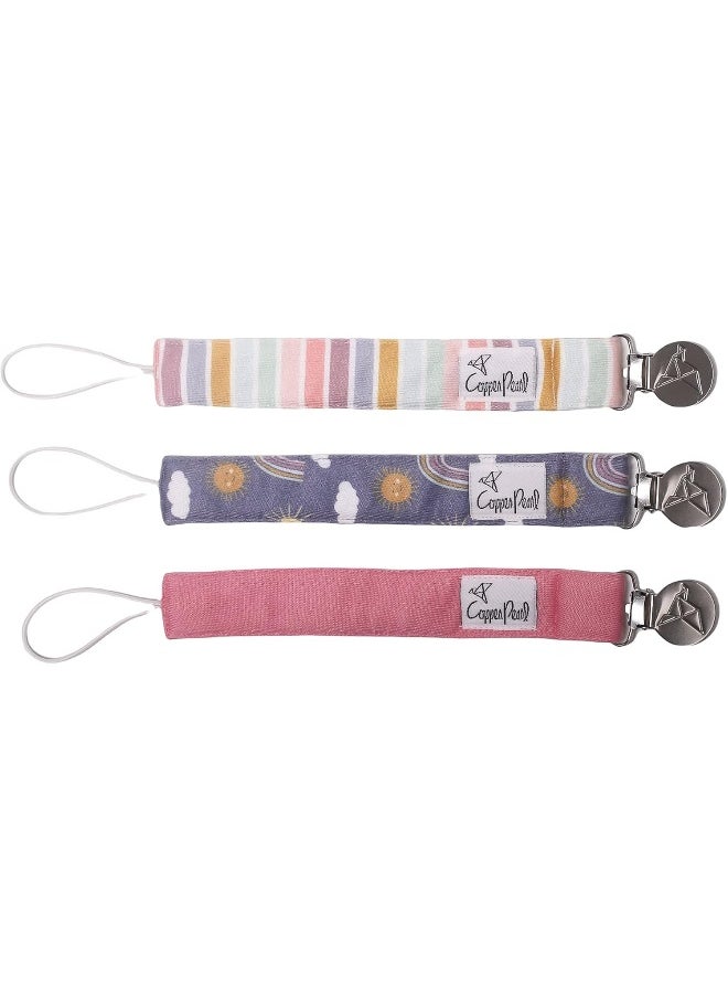 Copper Pearl Binky Clip 3 Pack Set 'Hope'