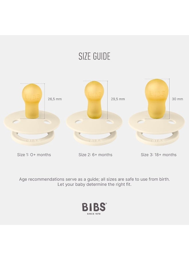 Bibs Colour Baby Pacifier Size 2 - Toddler 6-18M (2pcs) - Colour Twin-Pack Blush