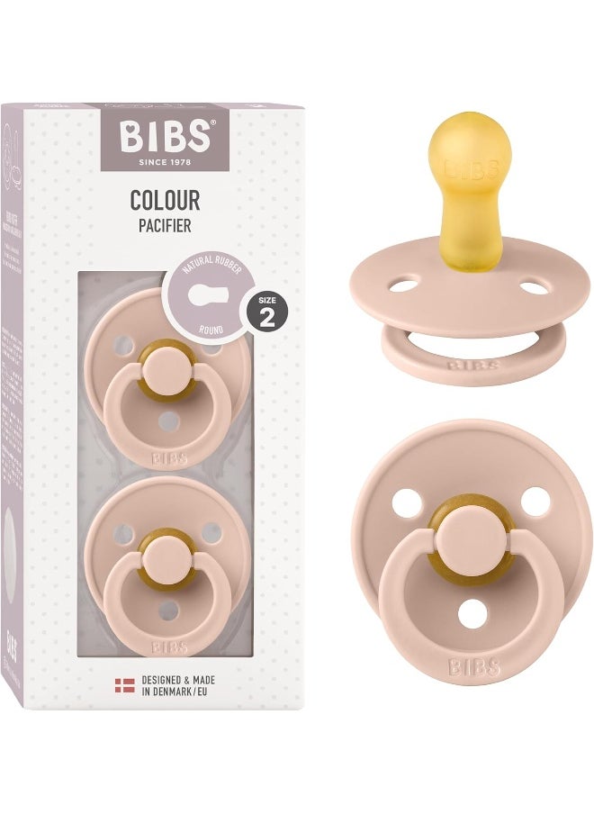 Bibs Colour Baby Pacifier Size 2 - Toddler 6-18M (2pcs) - Colour Twin-Pack Blush