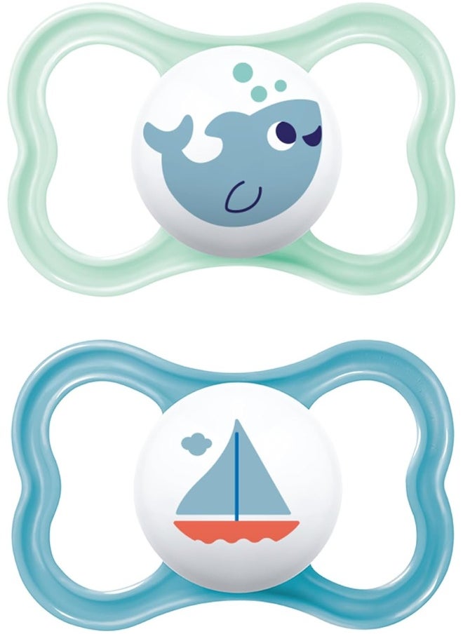 MAM Sensitive Skin Pacifiers, Baby Pacifier 6+ Months, Best Pacifier for Breastfed Babies, 'Air' Design