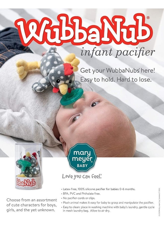 Mary Meyer WubbaNub Infant Pacifier, 6-Inches, Rocky Chicken