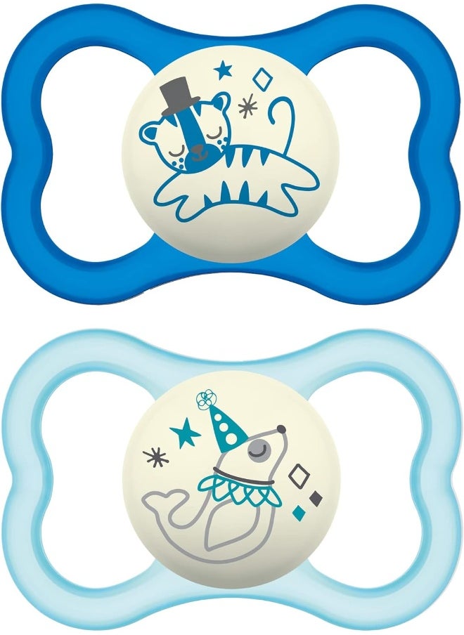 MAM Air Night Pacifiers, Sensitive Skin Pacifier, Glow in the Dark Pacifier, Best Pacifier for Breastfed Babies, Baby Boy Pacifiers