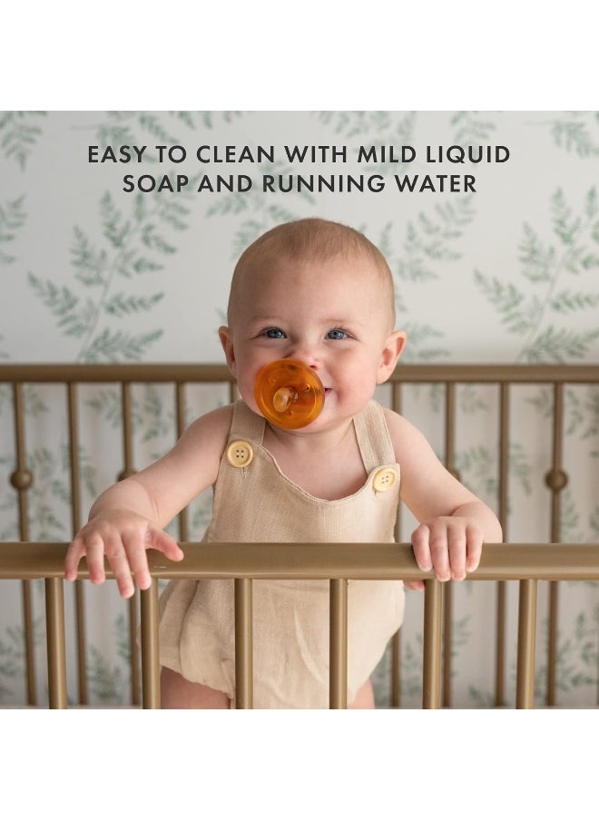 Natursutten Pacifiers 6-12 Months - 1-Pack Original Shield Orthodontic Nipple Natural Rubber Safe & Soft BPA-Free Pacifiers for Breastfeeding Babies - Newborn Pacifiers Made in Italy