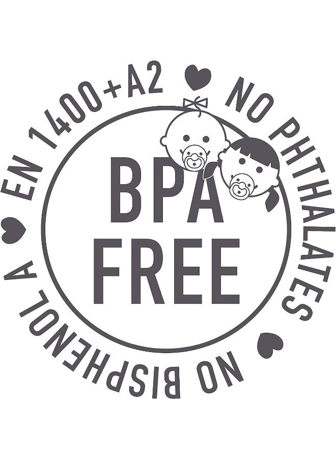 BIBS De Lux Soother 2-Pack, BPA Free Dummy Pacifier, Round Natural Rubber Latex, Size 2 (6-18 Months), Vanilla/Dark Oak