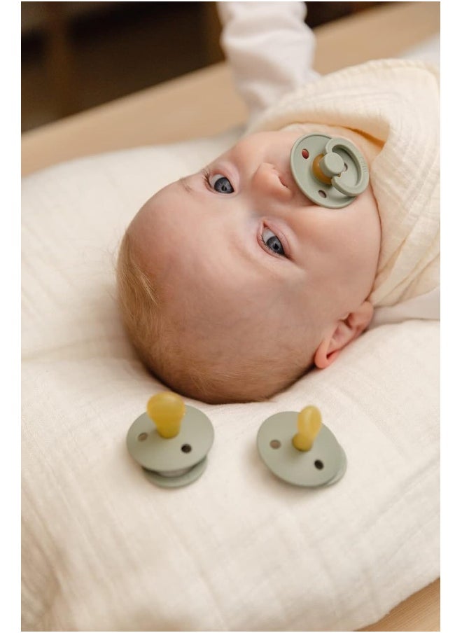 Bibs Pacifier Size 1 - Baby 0-6M (2pcs) - Ivory/Blush