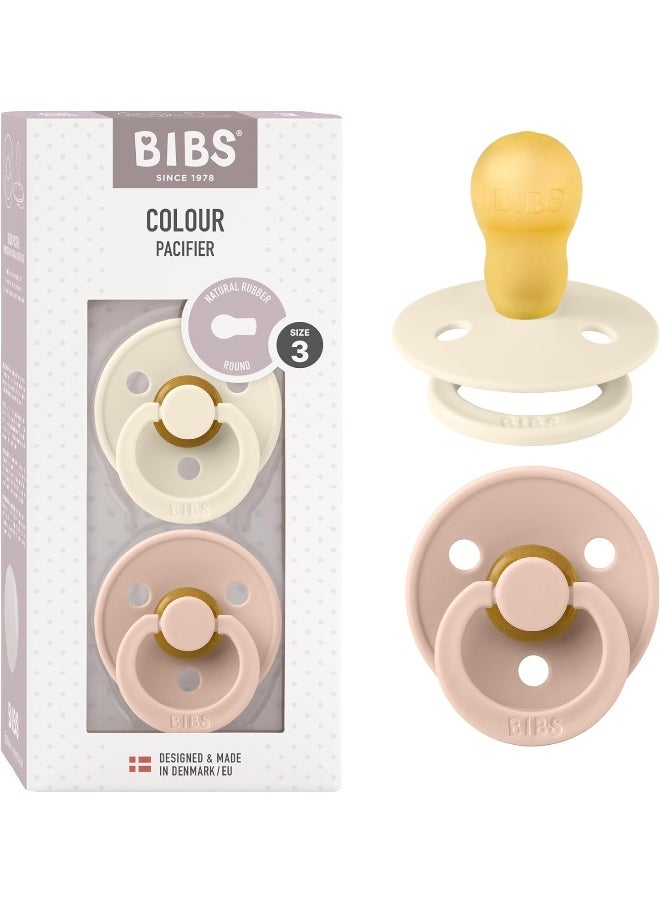BIBS Colour 2 Pack Latex S3 Ivory/Blush
