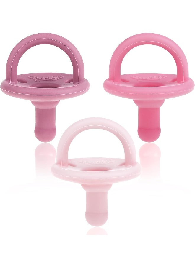 Sweet Child Pacifiers 0-18 Months, Set of 6 Ultra-Light Silicone Binkies with Collapsible Handle & 3 Air Holes for Added Safety, Best Newborn Pacifiers for Baby Boys Or Girls