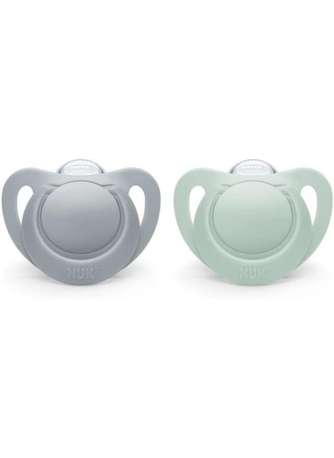 NUK Orthodontic Pacifiers Light Blue-Blue 6-18 Months BPA Free 2-Pack
