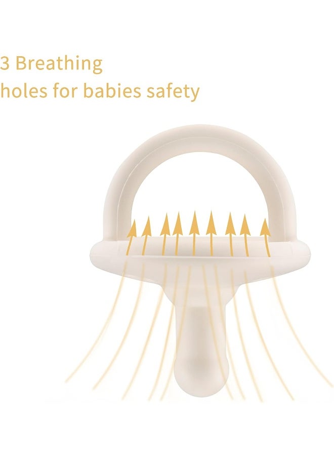 Sweet Child Pacifiers 0-18 Months, Set of 6 Ultra-Light Silicone Binkies with Collapsible Handle & 3 Air Holes for Added Safety, Best Newborn Pacifiers for Baby Boys Or Girls