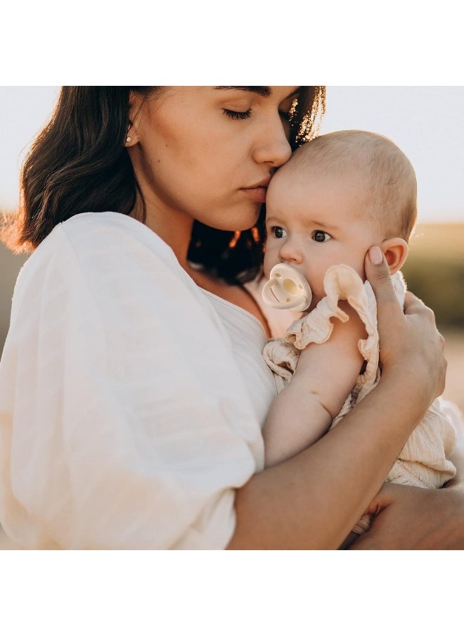 Sweet Child Pacifiers 0-18 Months, Set of 6 Ultra-Light Silicone Binkies with Collapsible Handle & 3 Air Holes for Added Safety, Best Newborn Pacifiers for Baby Boys Or Girls