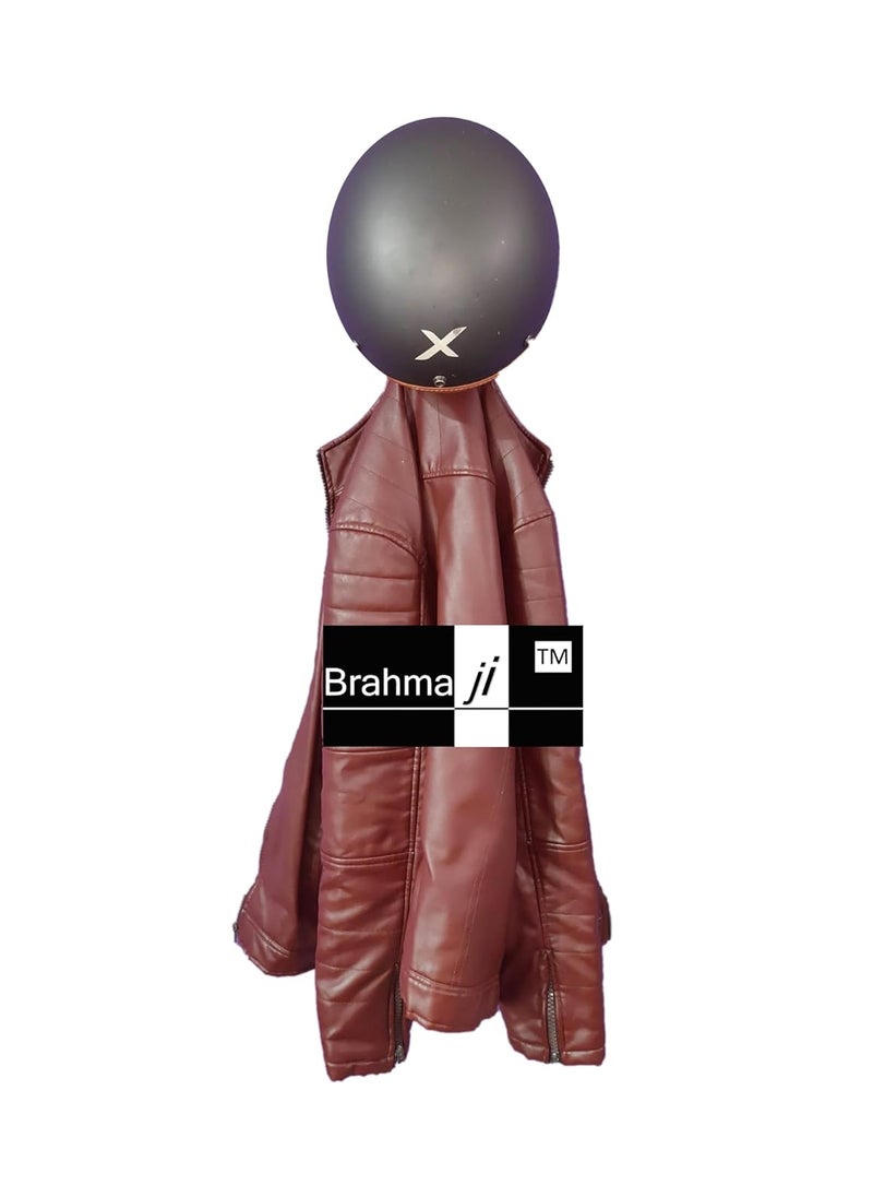 Brahmaji Helmet Holder Cum Keys Jacket Hook Wall mountable Laptop Bag mask Umbrella Helmet Multipurpose Organizer Hook Special Edition Extra Safe 2025 Model Pack of 3 Black