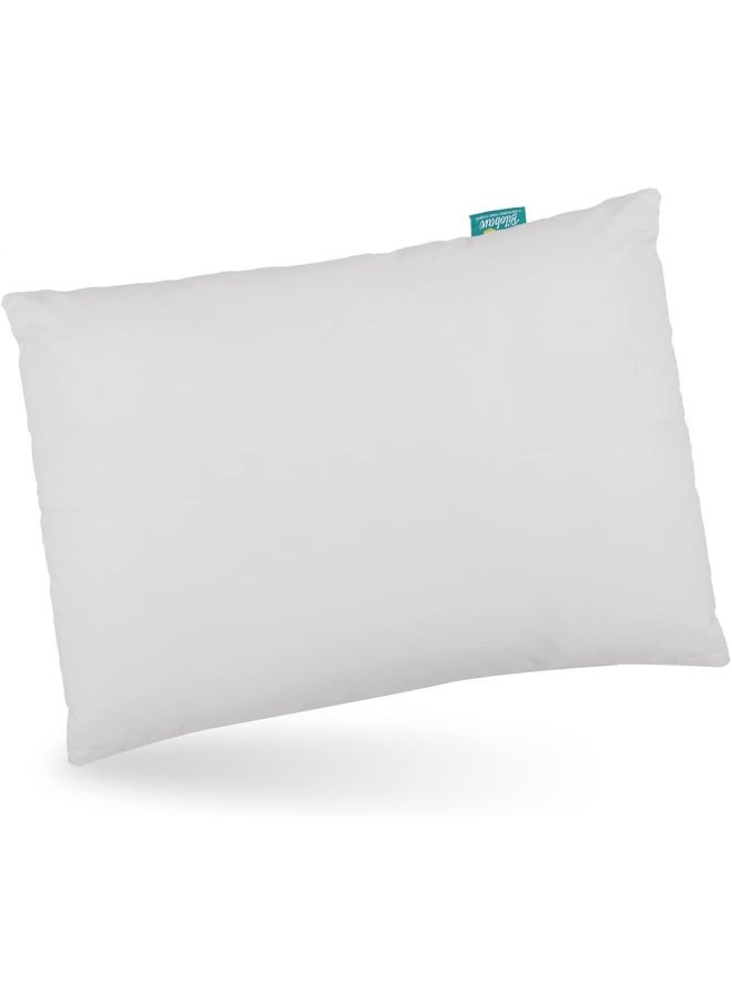 Biloban Toddler Pillow 2 Pack with Pillowcase (13 x 18), Cotton Kid Pillow for Sleeping, Machine Washable Soft Travel Pillow, Toddler Use Only, Age 2 to 5 (Gray & Pink)