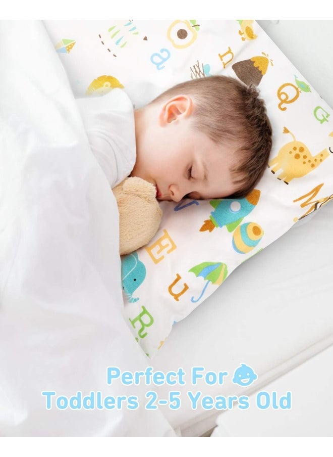 Babebay Toddler Pillow, 13x18 Toddler Pillows for Sleeping, Machine Washable Kids Pillow with Soft Cotton Pillowcase, 1 Pack