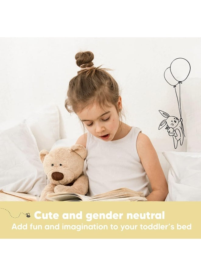 KeaBabies Toddler Pillow with Pillowcase 13X18 Soft Organic Cotton Baby Pillows for Sleeping Washable and Hypoallergenic Toddlers, Kids, Infant Perfect for Travel, Toddler Cot, Bed Set (Soft White)
