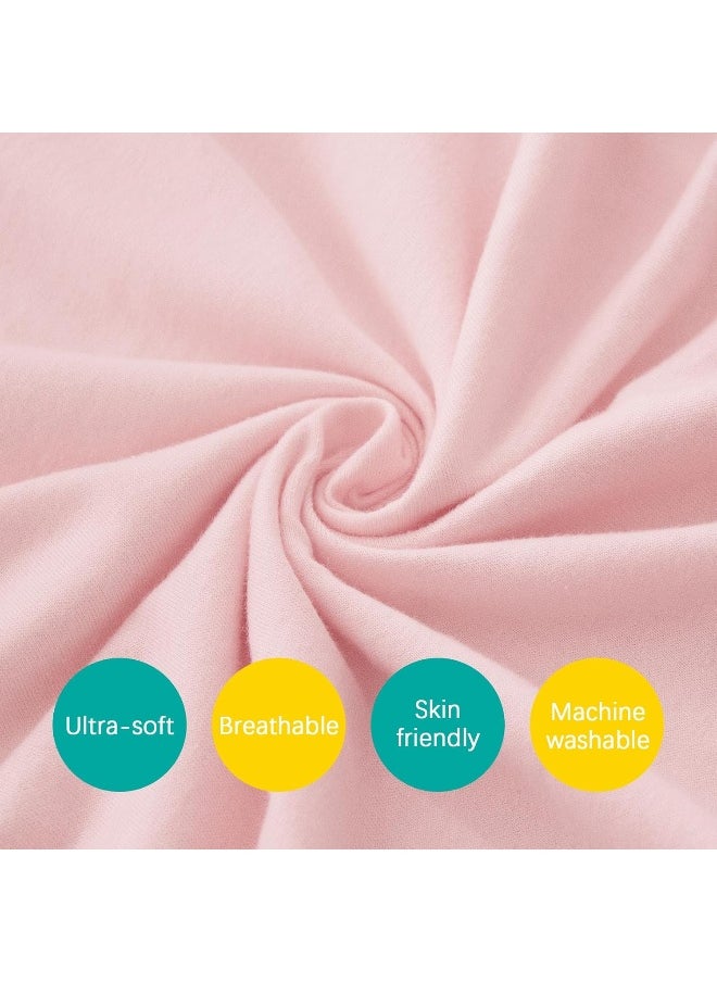 Biloban Toddler Pillow 2 Pack with Pillowcase (13 x 18), Cotton Kid Pillow for Sleeping, Machine Washable Soft Travel Pillow, Toddler Use Only, Age 2 to 5 (Pink)