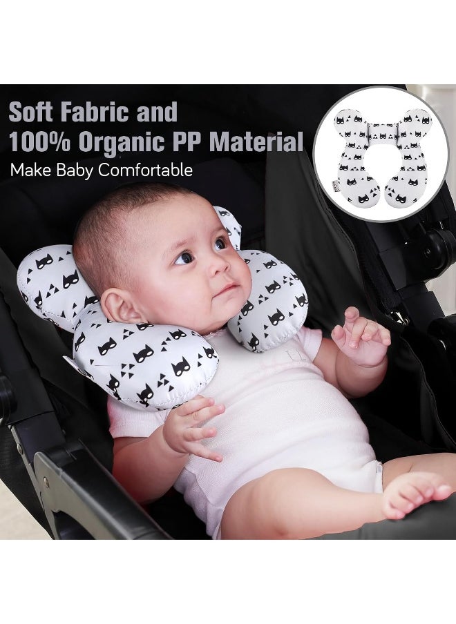 KAKIBLIN Baby Travel Pillow for Head and Neck, Upgraded Baby Support Pillow, Baby Neck Pillows for Car Seat, Pushchair, Travel, Grey