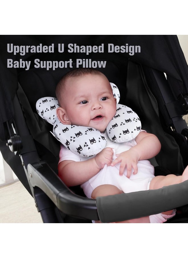 KAKIBLIN Baby Travel Pillow for Head and Neck, Upgraded Baby Support Pillow, Baby Neck Pillows for Car Seat, Pushchair, Travel, Grey
