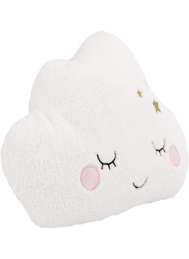 Little Love by Bunny Shaped Pillow, White, Pink 19 x 14