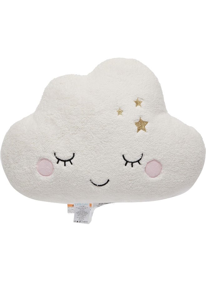 Little Love by Bunny Shaped Pillow, White, Pink 19 x 14
