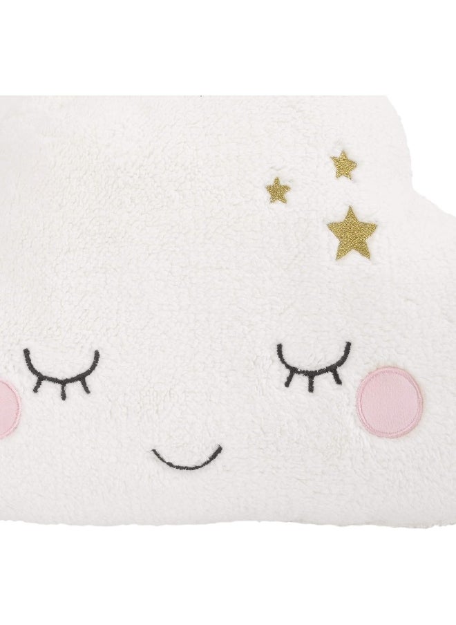 Little Love by Bunny Shaped Pillow, White, Pink 19 x 14