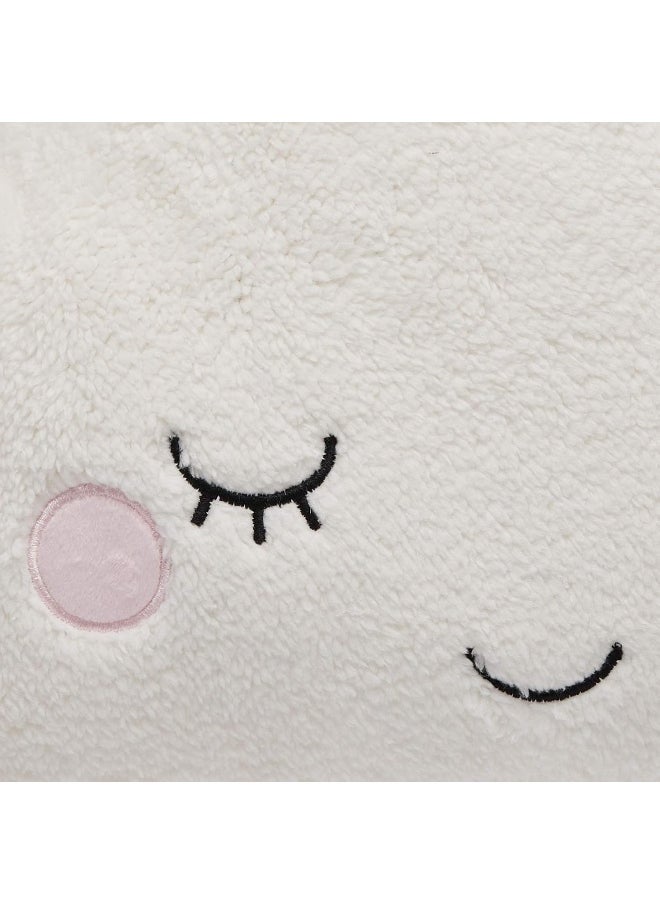 Little Love by Bunny Shaped Pillow, White, Pink 19 x 14