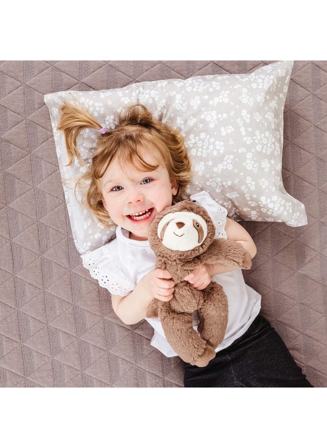 WeeSprout Mini Toddler Pillow for Kids Sleeping - Organic Cotton Shell & Pillowcase with Soft & Supportive Polyfiber Filling – Good for Travel, Machine Washable, 18 x 13 x 3, Safari