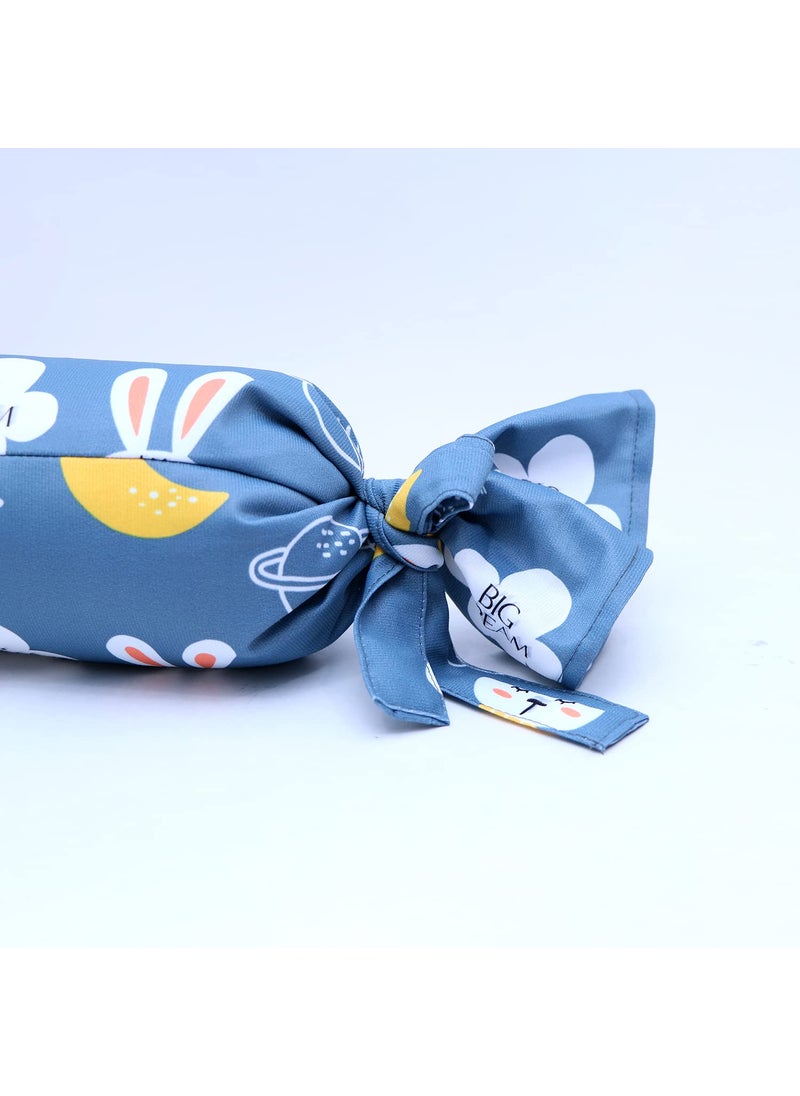 Lavnik Soft Baby Bolster Pillow Cushion to give Side Support and Neck Support Baby with Washable Outer Cover Home Cotton Protection Bolster Printed Baby Sleeping Pillow Bunny 2 pcs