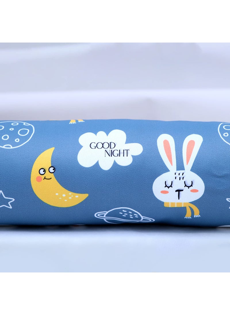 Lavnik Soft Baby Bolster Pillow Cushion to give Side Support and Neck Support Baby with Washable Outer Cover Home Cotton Protection Bolster Printed Baby Sleeping Pillow Bunny 2 pcs