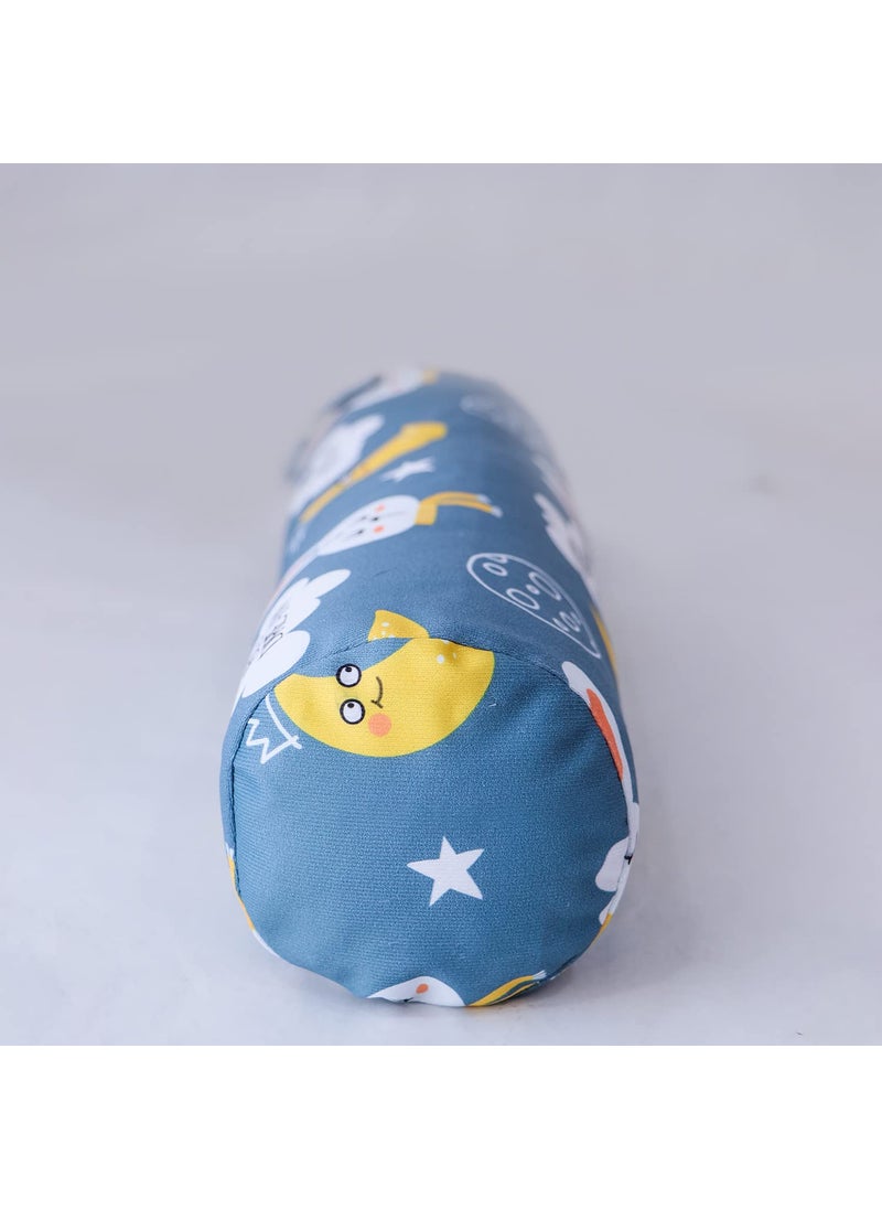 Lavnik Soft Baby Bolster Pillow Cushion to give Side Support and Neck Support Baby with Washable Outer Cover Home Cotton Protection Bolster Printed Baby Sleeping Pillow Bunny 2 pcs