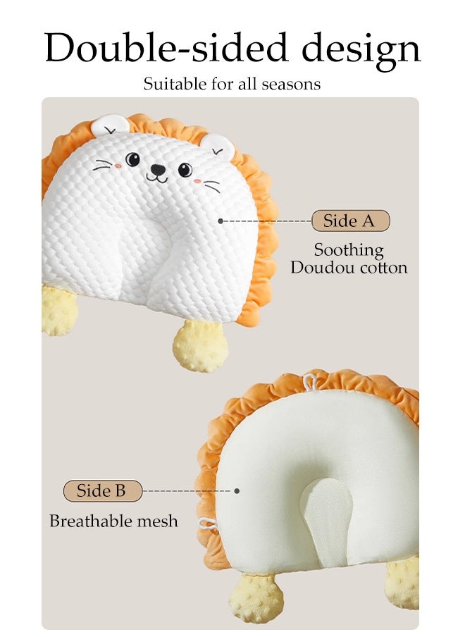 Family Nursing Pillow, Baby Head Shaping Pillow, Anti-Spit-Up Ramp Pillow With Safety Fence, Anti-Roll Baby Pillow, Height-Adjustable Anti-Breastfeeding Nursing Pillow, Anti-Reflux, Anti-Choking And Anti-Spilling Milk, 2 In 1 Crib Wedge Pillow And Non-Slip Foot Pad For 0-6 Months Boys And Girls, Summer Breathable Shaping Pillow For Soothing Sleep