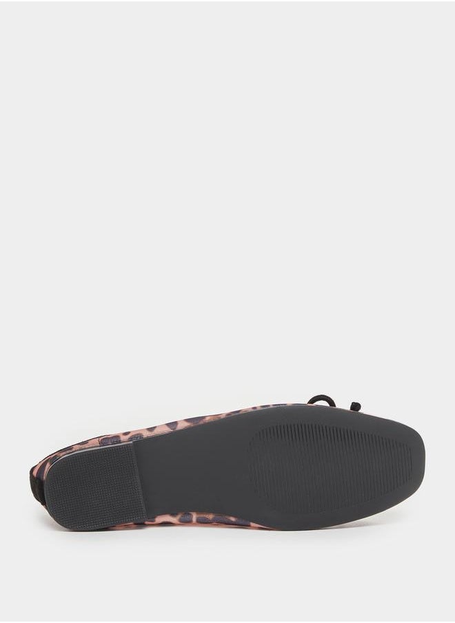 Animal Print Pointed Toe Ballerina